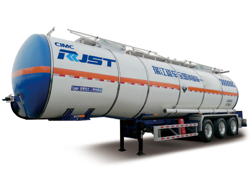 Semirremolque cisterna de transporte de cargas de líquidos inflamables con aislamiento de acero inoxidable 30-50m³